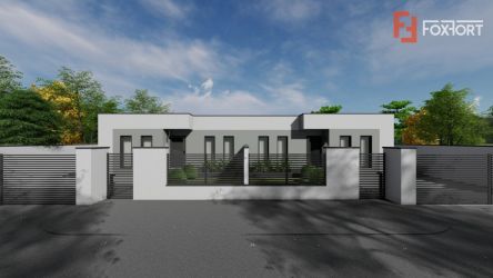 Duplex pe parter, 4 camere, proiect modern - V2565