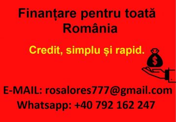 Finanțare / Credit / Împrumut. WHATSAPP: +40 792 162 247