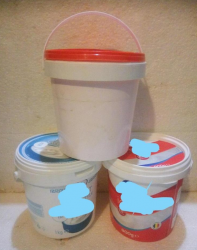 Galeti plastic alimentar cu capac si maner 1L 25 buc NOI