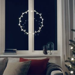 Ghirlanda luminoasa led, IKEA, cerc diametru 45cm, 24 becuri, transf.
