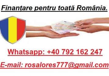 Imprumut special. WhatsApp: +40 792 162 247