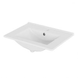 Lavoar baie 60 cm si baza lavoar cu doua sertare culoare stejar