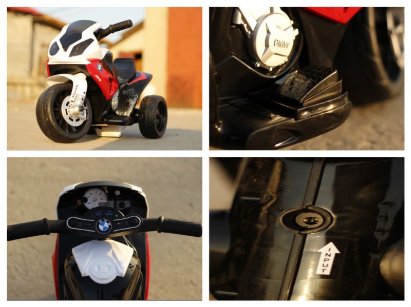 Mini motocicleta cu pedala electrica pentru copii, BMW S1000RR 20W 6V-7