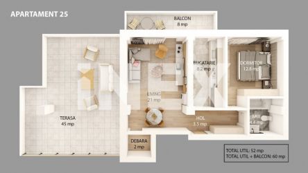 Mini-Penthouse 2 camere in Pitesti | iNEX Gavana 