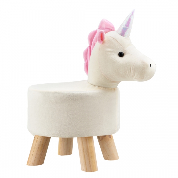 Scaun taburet pentru copii Pingo, model Unicorn, 45 x 28 x 48 cm-6