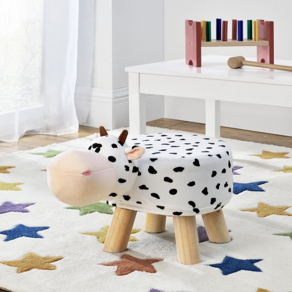 Scaun taburet pentru copii Pingo, model Vaca, 45 x 28 x 48 cm-1