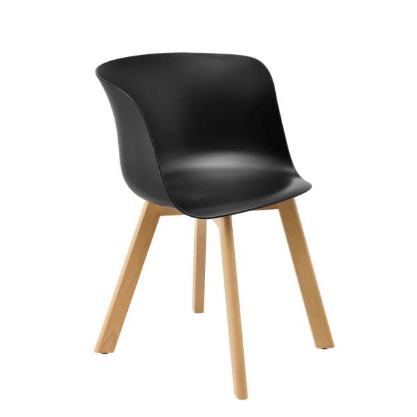 Set design 2 scaune - 75 x 55,5cm - negru-2