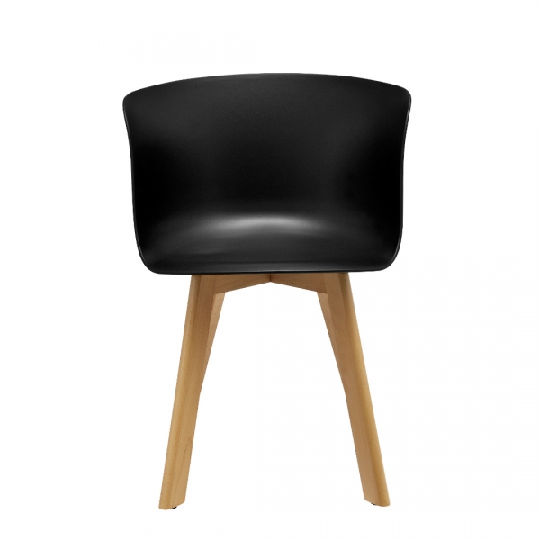 Set design 2 scaune - 75 x 55,5cm - negru-3