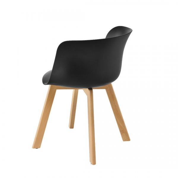Set design 2 scaune - 75 x 55,5cm - negru-4