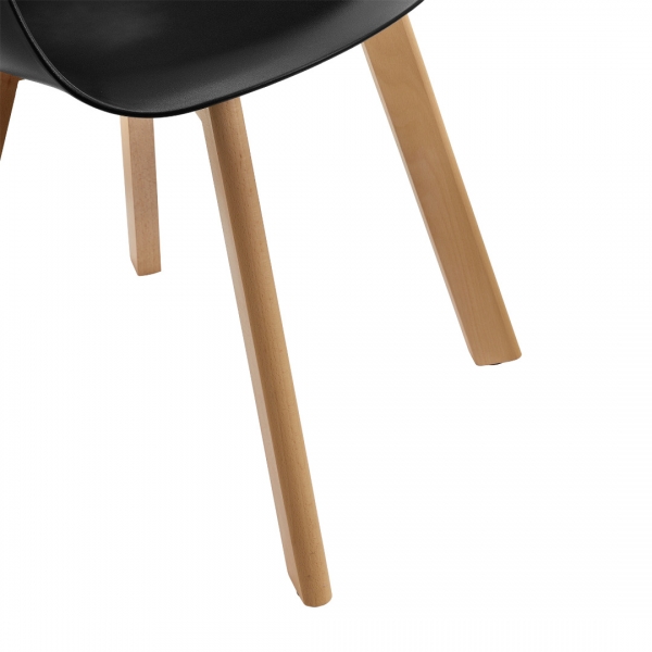 Set design 2 scaune - 75 x 55,5cm - negru-5