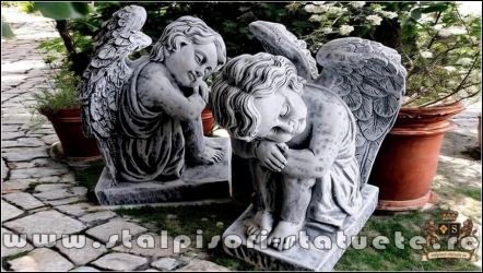 Set îngerași adormiți, gri patinat, model S76.