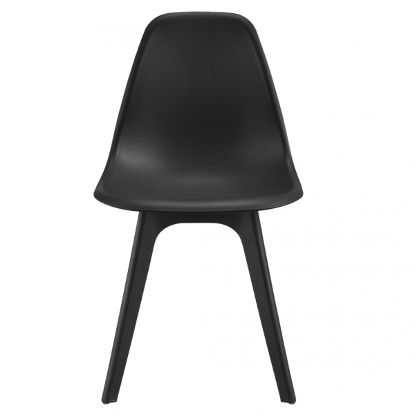 Set sase bucati scaune design Axa, 83 x 54 x 48 cm, plastic, negru-1