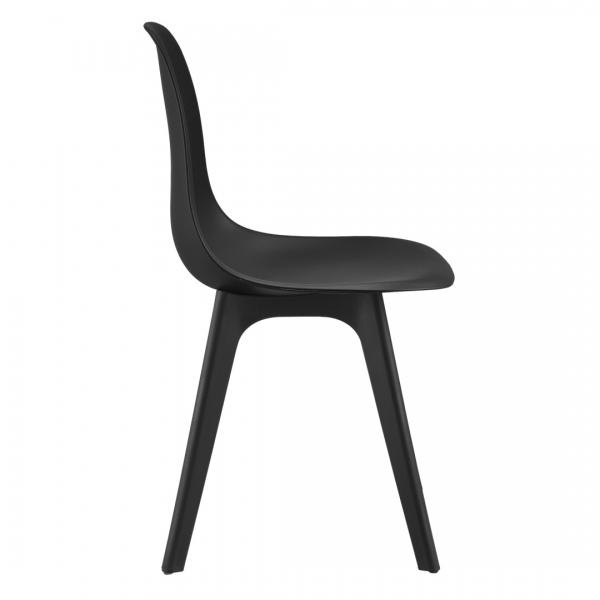 Set sase bucati scaune design Axa, 83 x 54 x 48 cm, plastic, negru-2