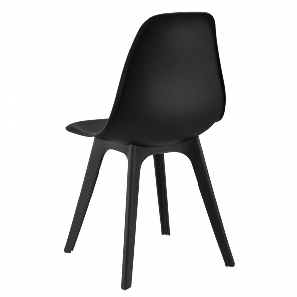 Set sase bucati scaune design Axa, 83 x 54 x 48 cm, plastic, negru-3