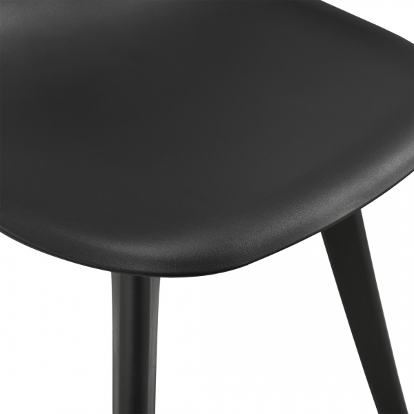 Set sase bucati scaune design Axa, 83 x 54 x 48 cm, plastic, negru-4