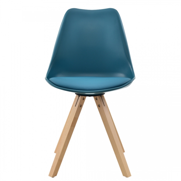 Set scaune design- 2 bucati - turcoaz-3