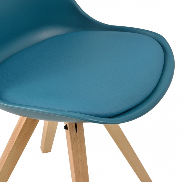 Set scaune design- 2 bucati - turcoaz-6