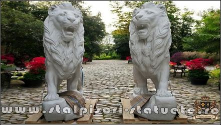 Set statuete lei gigant, alb, model S66.