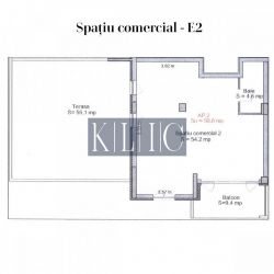 Spatiu comercial open space 58,8mp terasa 55mp in zona Turnisor Sibiu
