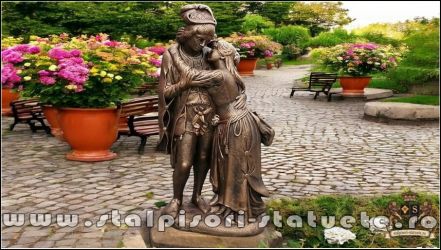 Statuetă Romeo și Julieta, arămiu patinat, model S55.