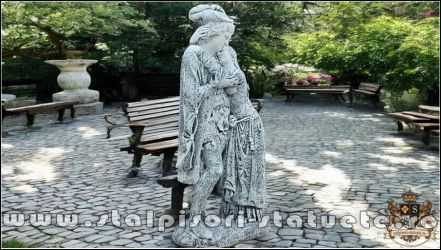 Statuetă Romeo și Julieta, gri patinat, model S55.