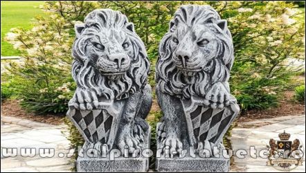 Statuete set lei mici, gri patinat, model S10.