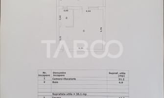 Studio de vanzare 36 mp utili + terasa 13 mp constructie noua 2025