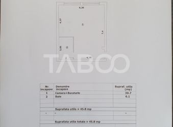 Studio de vanzare 46 mp utili constructie noua 2025
