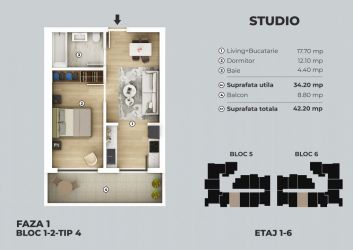 Studio de vanzare - metrou Berceni - Comision 0%