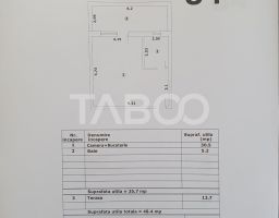 Studio in suprafata de 36 mp +  terasa nou finisaje premium