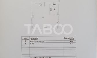 Studio in suprafata de 36 mp +  terasa nou finisaje premium