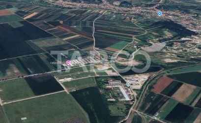 Teren de vanzare 1722 mp zona industriala constructie hala Ocna Sibiu