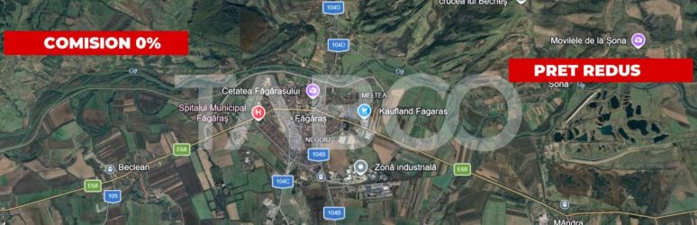 Teren Intravilan 1440 mp cu toate utilitatile Zona Meltea Fagaras