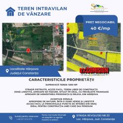 Teren Intravilan – 1500 mp în Hârșova