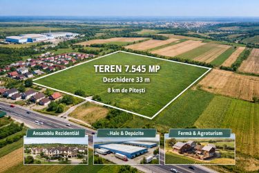 Teren intravilan 7.545 mp în ideal rezidențial sau hale