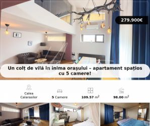 Un colț de vilă în inima orașului – apartament spațios cu 5 cam
