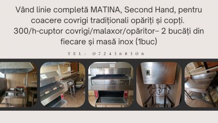 Vând 2 Linii complete MATINA, Sec.Hand, ptr coacere covrigi