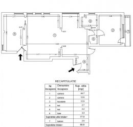 Vanzare  apartament 3 camere Domeni